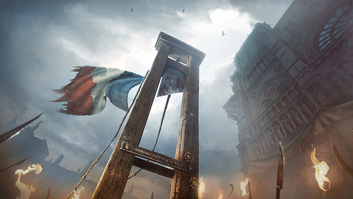 París, asesinato, Francia, guillotina, Assassin's Creed: Unity, Fondo de pantalla HD