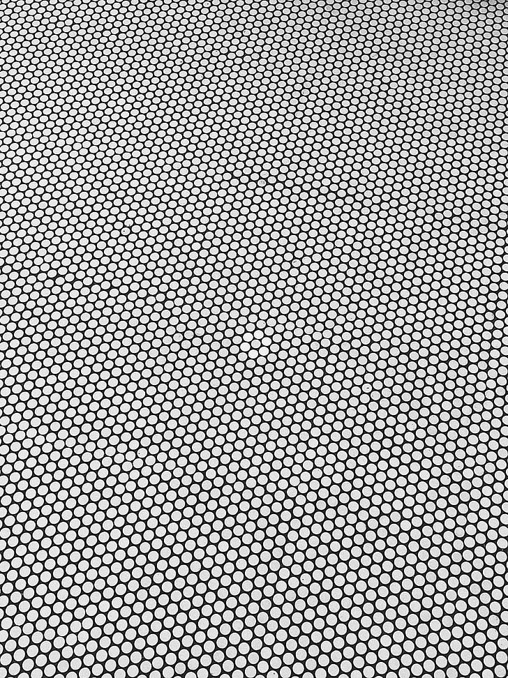 black and white polka-dot wallpaper, texture, white, circles, HD wallpaper