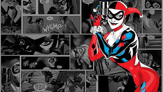Harley Quinn duvar kağıdı, Harley Quinn, DC Çizgi Roman, çizgi roman, çizgi roman, HD masaüstü duvar kağıdı HD wallpaper