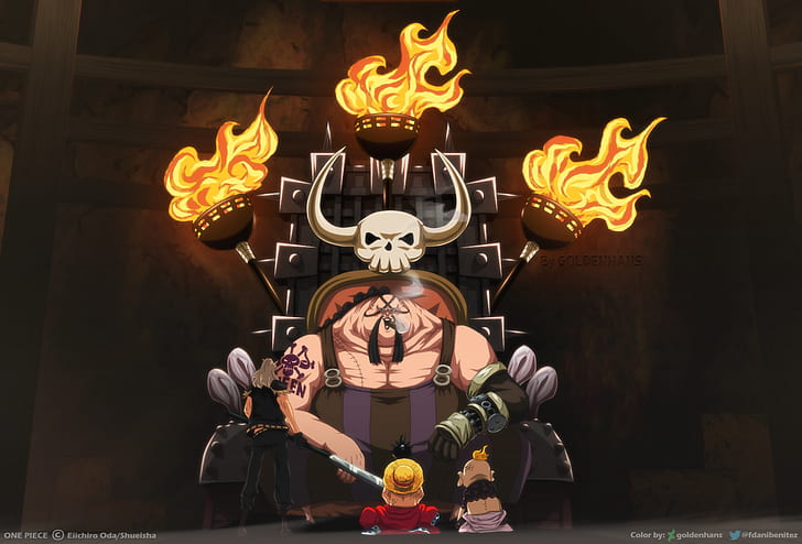One Piece, Hyogoro (One Piece), Monkey D. Luffy, Queen the Plague, Sfondo HD