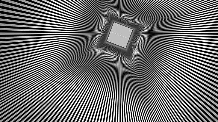 illusion, optical, psychedelic, rays, Square, teaser, HD wallpaper