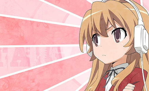 Anime Mädchen Mit Kopfhörern, Taiga von Tora Dora, Künstlerische, Anime, Mädchen, Mit, Kopfhörer, HD-Hintergrundbild HD wallpaper