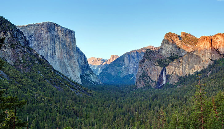 apple, 5k, Yosemite, forest, OSX, 4k, mountains, HD wallpaper