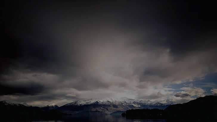 graue Wolken, Natur, Berge, Landschaft, HD-Hintergrundbild