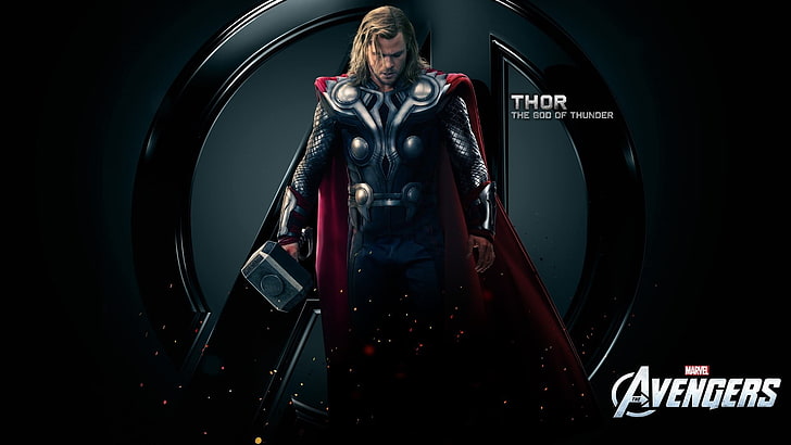 Marvel Avengers Thor digital tapet, Thor, Chris Hemsworth, The Avengers, Marvel Cinematic Universe, HD tapet