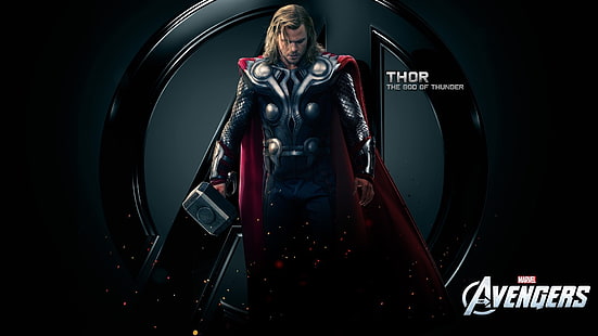 Marvel Avengers Thor digital wallpaper, Thor, Chris Hemsworth, The Avengers, Marvel Cinematic Universe, HD wallpaper HD wallpaper