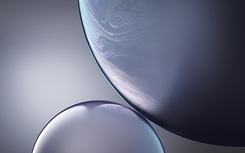 Bubbles iPhone XR iOS 12 Desain Abstrak, Wallpaper HD HD wallpaper