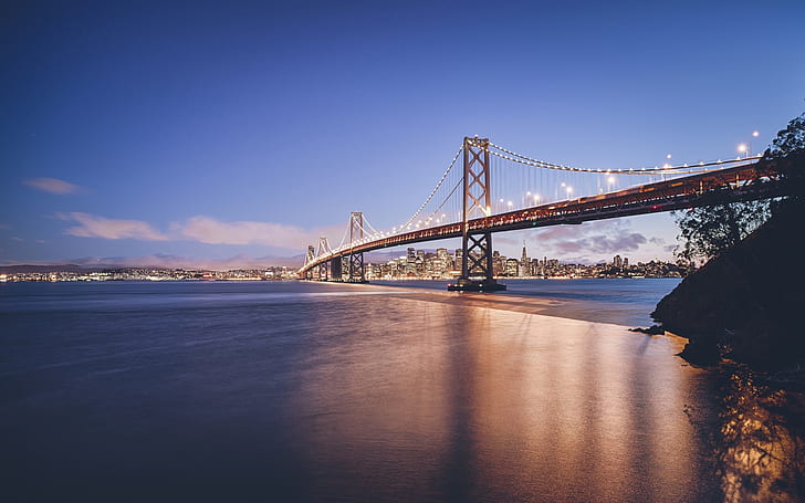 Мост Золотые Ворота, Сан-Франциско, Калифорния, США, город, река, Золотой, Ворота, Мост, Сан, Франциско, Калифорния, США, Город, Река, HD обои