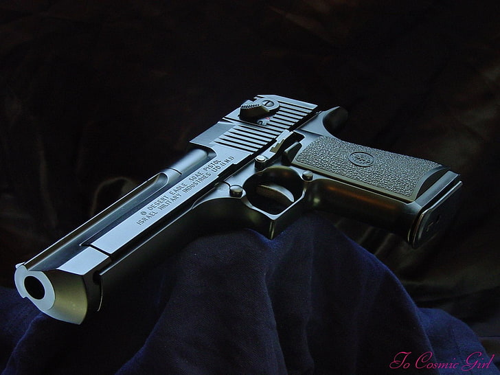 pistola semi-automática preta, armas, Desert Eagle, HD papel de parede