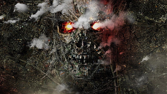 apocalittico, città, città, cyborg, salvezza, terminatore, Sfondo HD HD wallpaper
