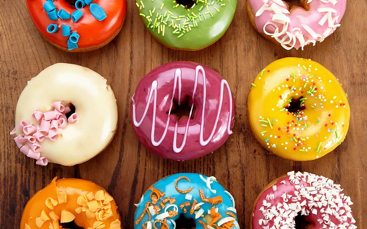 Glazed Donuts, donuts, food, sweet, dessert, HD wallpaper