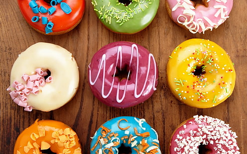 Glazed Donuts, donuts, food, sweet, dessert, HD wallpaper HD wallpaper