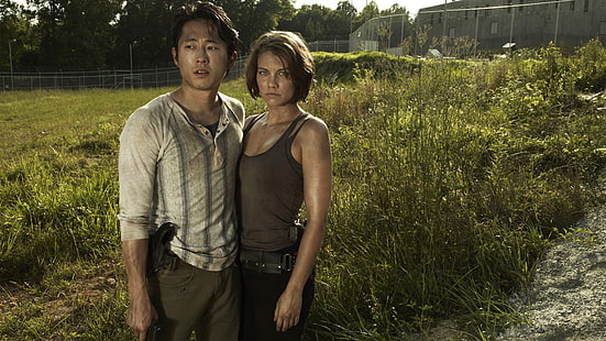 The Walking Dead, Steven Yeun, Lauren Cohan, Wallpaper HD HD wallpaper