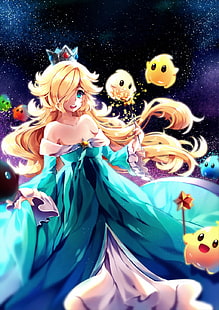 Mario Bros., Princess Rosalina, Princess Daisy, Princess Peach, HD wallpaper HD wallpaper