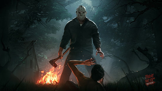 Affiche de Jason Voorhees, le vendredi 13: Le jeu, meilleur jeu, horreur, PC, PS4, Xbox One, Fond d'écran HD HD wallpaper