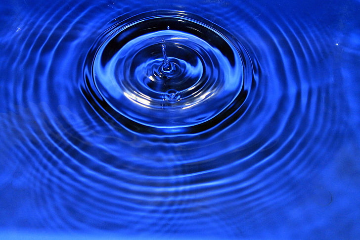 circle, drip, drop of water, vibrations, wave, waves circles, wet, HD wallpaper