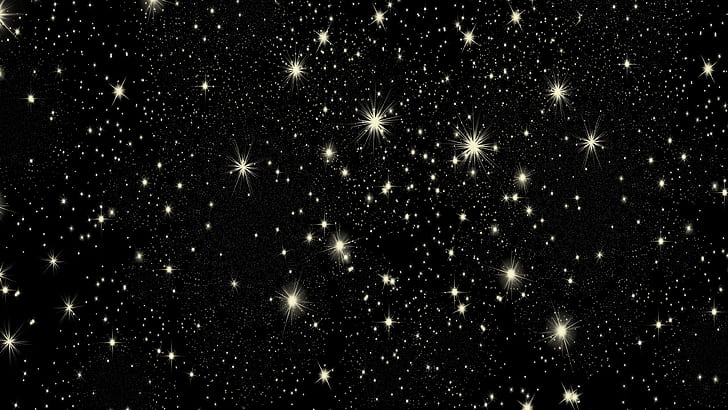 estrelas, céu estrelado, estrelado, céu noturno, HD papel de parede