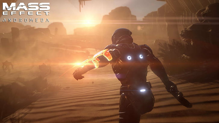 4, action, Andromeda, armor, Effect, fi, Futuristic, Mass, mmo, online, poster, sci, shooter, warrior, HD wallpaper