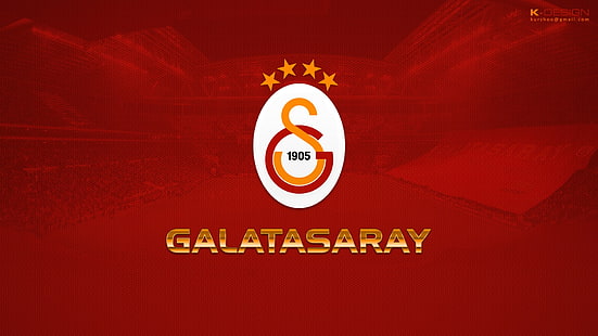 Logo Galatasaray 1905, Galatasaray S.K., leone, calcio, squadre di calcio, Sfondo HD HD wallpaper