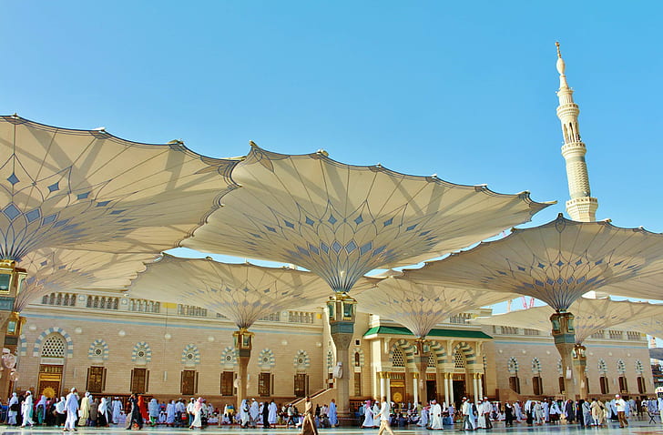 The Most Beautiful Mosques In The World Masjid Al Nabawi Medinah Saudi  Arabia Hd Wallpaper 1920×120 | Wallpaperbetter