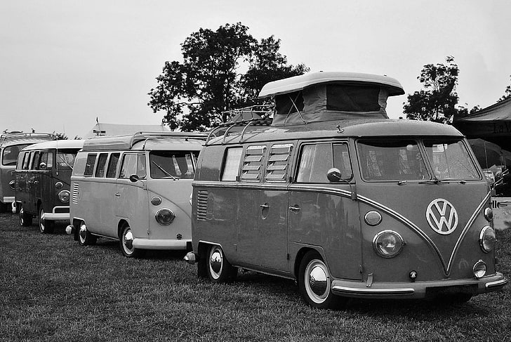 camper, camping, car, classic, hippie, old, retro, van, vehicle, vintage, volkswagen, vw, vw camper, wagon, HD wallpaper