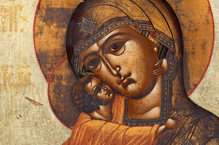 religious painting, XIXв, Theodore, The Icon Of The Mother Of God, HD wallpaper
