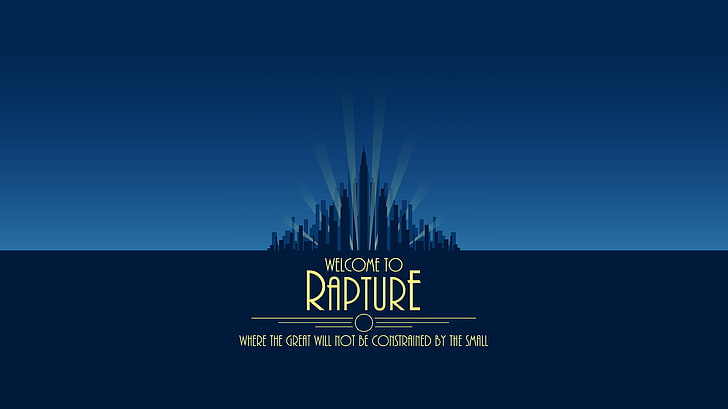 Benvenuto in Rapture wallpaper, BioShock, Rapture, videogiochi, opere d'arte, mare, città, Sfondo HD