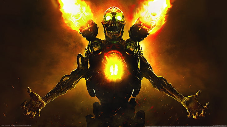 Doom game digital wallpaper, Doom (juego), Fondo de pantalla HD