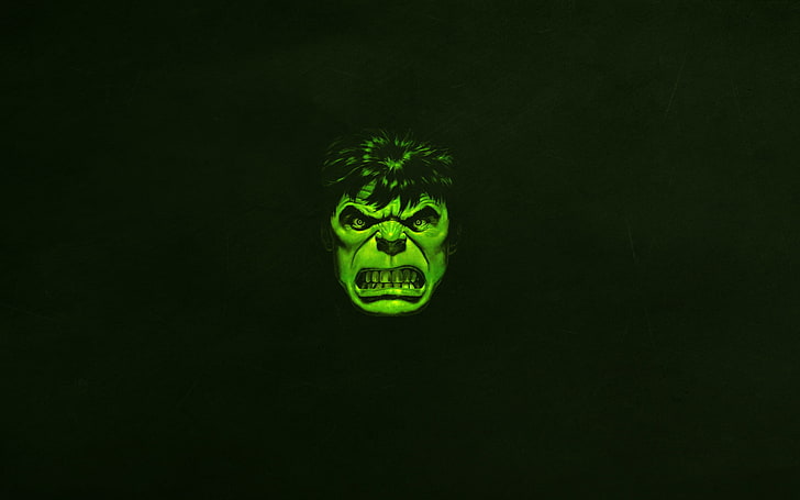 Incredible Hulk digital wallpaper, face, green, minimalism, evil, Hulk, HD  wallpaper | Wallpaperbetter