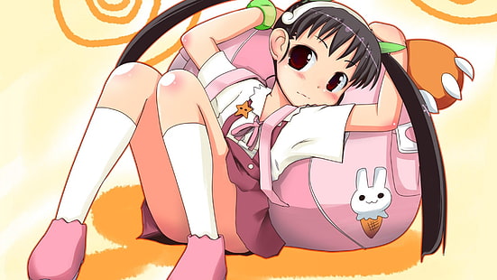 Serie Monogatari, Hachikuji Mayoi, chicas anime, twintails, Fondo de pantalla HD HD wallpaper