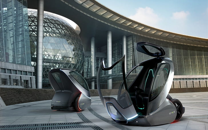 GM EN V Concept Future Car, Konzept, Zukunft, HD-Hintergrundbild