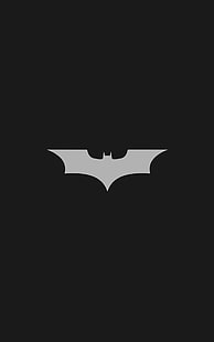 Batman-logotyp, Batman-logotyp, Batman, minimalism, porträttvisning, HD tapet HD wallpaper