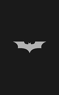 портретен дисплей, логото на Батман, Батман, минимализъм, HD тапет HD wallpaper