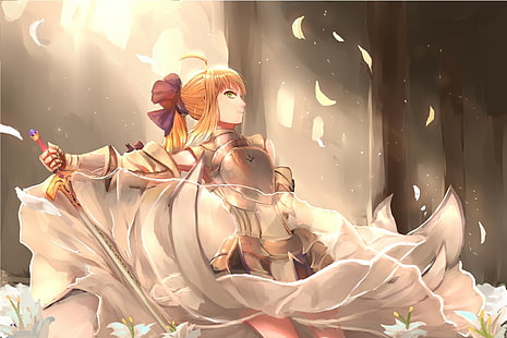 Anime, Schicksal / Stay Night, Sabre Lily, Schwert, Fate Series, HD-Hintergrundbild HD wallpaper