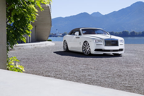 putih, mobil mewah, Spofec Rolls-Royce Dawn, Wallpaper HD HD wallpaper