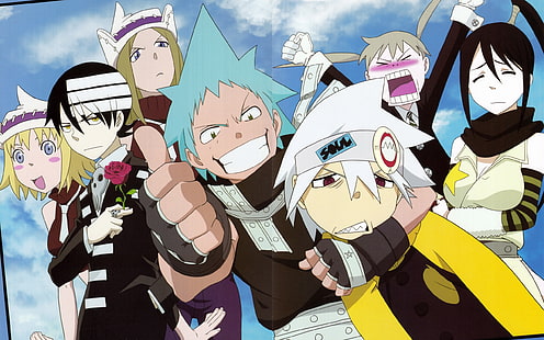 Soul Eater, anime, cartoon, soul eater characters, Soul, Eater, Anime, Cartoon, HD wallpaper HD wallpaper
