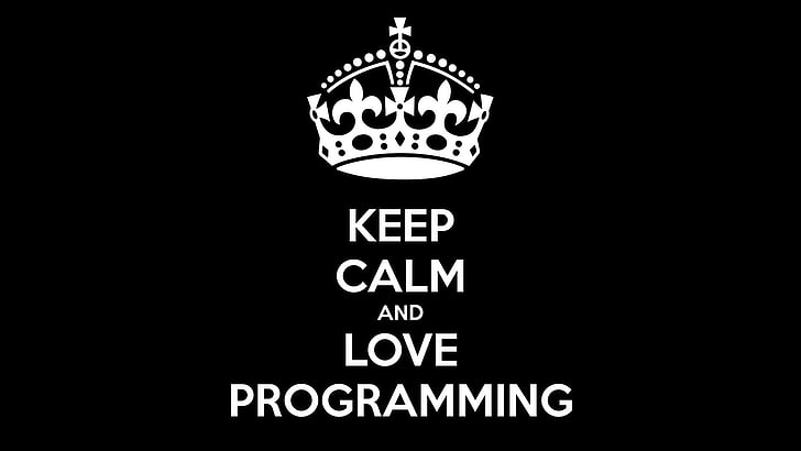 keep calm, coder, programming, code, quote, javascript, black, dark, HD wallpaper