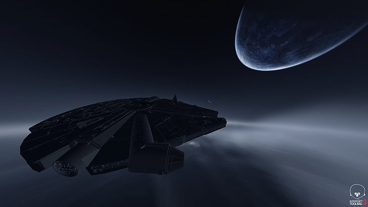 schwarzes und graues Metallwerkzeug, Star Wars, Millennium Falcon, HD-Hintergrundbild