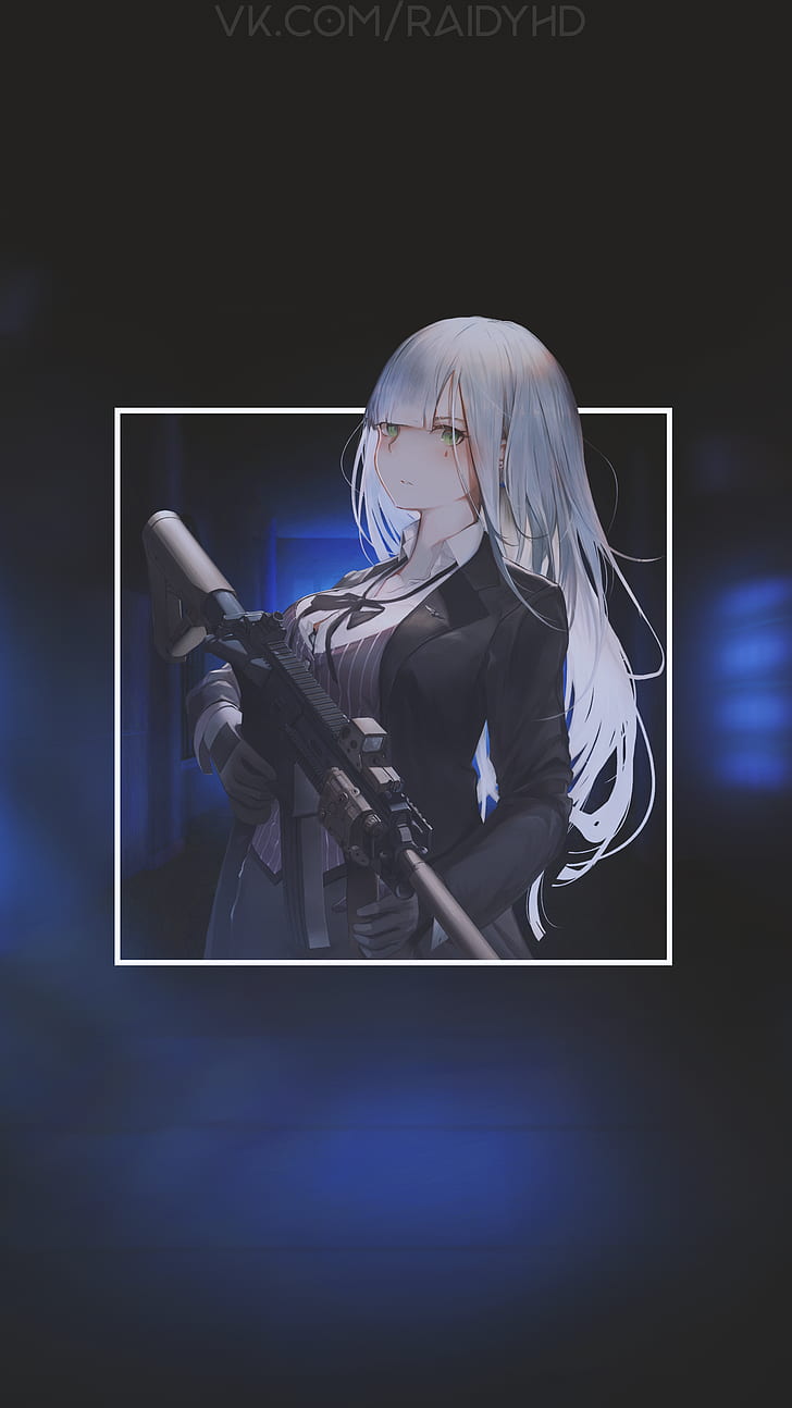 anime, anime girls, picture-in-picture, Girls Frontline, HK416 (Girls' Frontline), HK416 (Girls Frontline), HK416, HD wallpaper