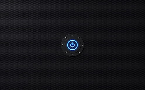 кнопка включения, выключение, кнопка, шестигранник, HD обои HD wallpaper