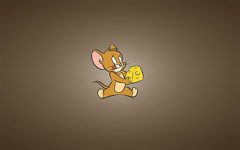 tom and jerry, cheese, mouse, minimalism, HD wallpaper HD wallpaper
