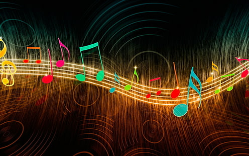 music, musical notes, HD wallpaper HD wallpaper