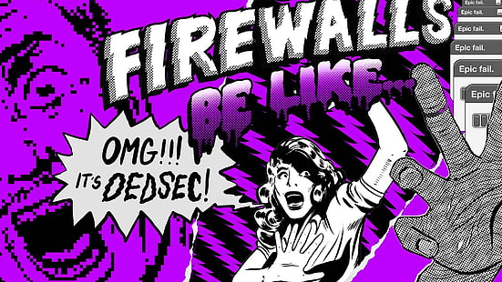 Firewalls Be Like illustration, Watch_Dogs, Watch_Dogs 2, DEDSEC, hacking, HD wallpaper HD wallpaper