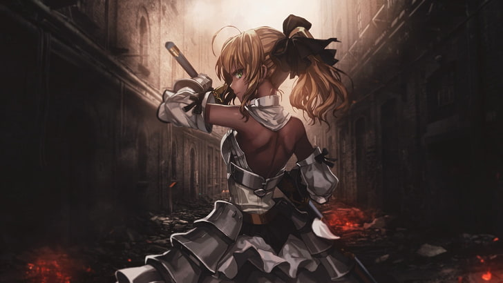 Fate / Stay Night, animeflickor, Saber, Saber Lily, HD tapet