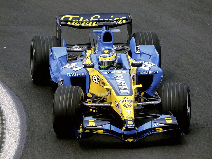 2005, f 1, formula, r25, race, racing, renault, HD wallpaper