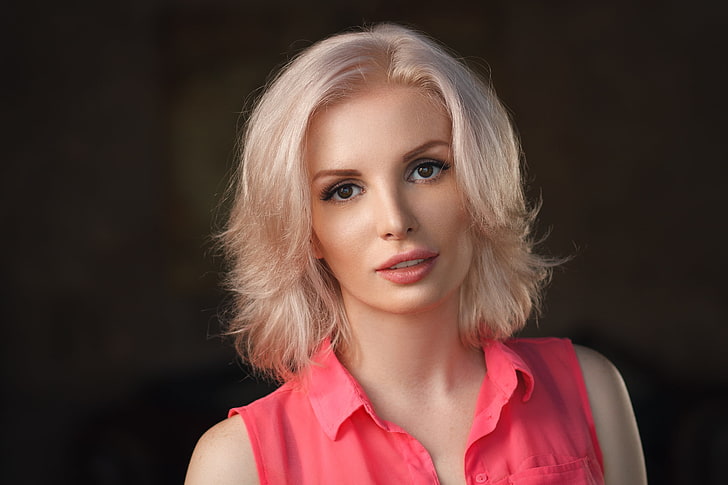 Dmitry Ermokhin, women, portrait, model, face, blonde, HD wallpaper