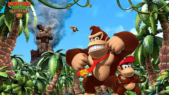 Donkey Kong, Donkey Kong Country Returns 3D, HD тапет HD wallpaper