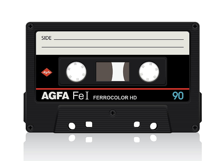 cassette audio noir et blanc AGFA Fei, audio, dernier, AGFA, siècle, Fond d'écran HD