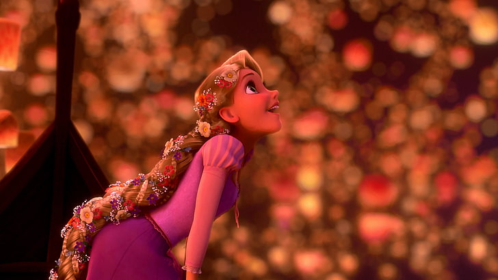 Disney Enrolados Rapunzel, sonho, Rapunzel, lanternas, Rapunzel: um conto emaranhado, HD papel de parede