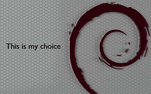 This is my choice text overlay, Linux, Debian, HD wallpaper HD wallpaper